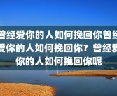 曾经爱你的人如何挽回你曾经爱你的人如何挽回你？曾经爱你的人如何挽回你呢