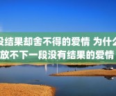 没结果却舍不得的爱情 为什么放不下一段没有结果的爱情 