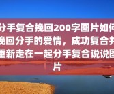 分手复合挽回200字图片如何挽回分手的爱情，成功复合并重新走在一起分手复合说说图片