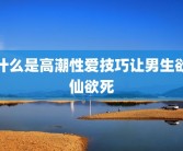 什么是高潮性爱技巧让男生欲仙欲死