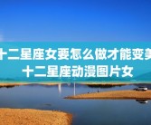 十二星座女要怎么做才能变美 十二星座动漫图片女