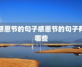感恩节的句子感恩节的句子有哪些