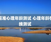 超准心理年龄测试 心理年龄在线测试 