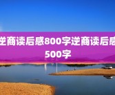 逆商读后感800字逆商读后感500字