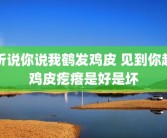 听说你说我鹤发鸡皮 见到你起鸡皮疙瘩是好是坏