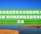 怎样挽回爱情怎样挽回感情才正确 如何挽回感情是最有效的办法