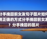 分手挽回前女友句子图片如何用正确的方式分手挽回前女友？分手挽回的图片