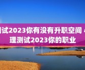 测试2023你有没有升职空间 心理测试2023你的职业