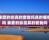 亲爱的你真的爱我吗真的懂我吗 亲爱的你是真的爱我吗