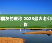 男朋友的爱称 2023最火老公昵称 