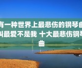 有一种世界上最悲伤的钢琴曲叫最爱不是我 十大最悲伤钢琴曲