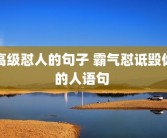 高级怼人的句子 霸气怼诋毁你的人语句 