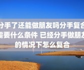 分手了还能做朋友吗分手复合需要什么条件 已经分手做朋友的情况下怎么复合
