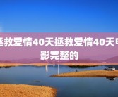 拯救爱情40天拯救爱情40天电影完整的