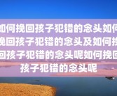如何挽回孩子犯错的念头如何挽回孩子犯错的念头及如何挽回孩子犯错的念头呢如何挽回孩子犯错的念头呢