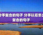 分手复合的句子 分手以后怎么复合的句子 