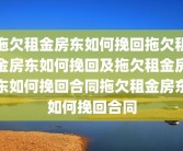 拖欠租金房东如何挽回拖欠租金房东如何挽回及拖欠租金房东如何挽回合同拖欠租金房东如何挽回合同