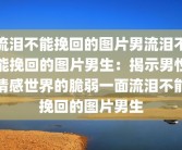 流泪不能挽回的图片男流泪不能挽回的图片男生：揭示男性情感世界的脆弱一面流泪不能挽回的图片男生