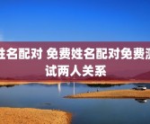 姓名配对 免费姓名配对免费测试两人关系