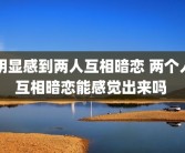 明显感到两人互相暗恋 两个人互相暗恋能感觉出来吗 