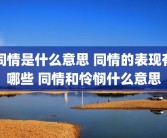 同情是什么意思 同情的表现有哪些 同情和怜悯什么意思