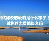 测试你谈恋爱时是什么样子 测试你的恋爱能长久吗