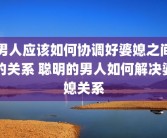 男人应该如何协调好婆媳之间的关系 聪明的男人如何解决婆媳关系
