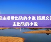 男主婚后出轨的小说 婚后文男主出轨的小说 
