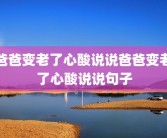 爸爸变老了心酸说说爸爸变老了心酸说说句子