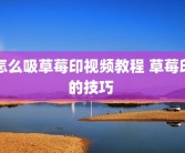 怎么吸草莓印视频教程 草莓印的技巧 