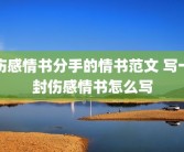 伤感情书分手的情书范文 写一封伤感情书怎么写