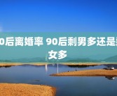 90后离婚率 90后剩男多还是剩女多 