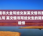 情书大全写给女友英文情书怎么写 英文情书写给女生的简短精悍
