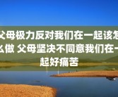 父母极力反对我们在一起该怎么做 父母坚决不同意我们在一起好痛苦