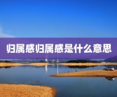 归属感归属感是什么意思