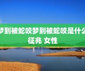 梦到被蛇咬梦到被蛇咬是什么征兆 女性