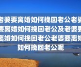 老婆要离婚如何挽回老公老婆要离婚如何挽回老公及老婆要离婚如何挽回老公老婆要离婚如何挽回老公呢