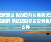 爱情测试 你对目前的感情状况满意吗 测试近期你的爱情会怎么样