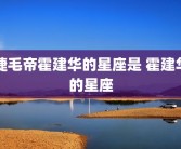 睫毛帝霍建华的星座是 霍建华的星座