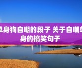 单身狗自嘲的段子 关于自嘲单身的搞笑句子 