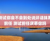 测试你会不会到处说坏话抹黑前任 测试前任厌恶你吗