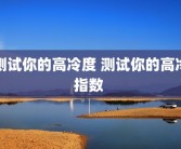 测试你的高冷度 测试你的高冷指数 
