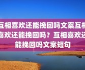 互相喜欢还能挽回吗文案互相喜欢还能挽回吗？互相喜欢还能挽回吗文案短句