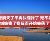 她消失了不再纠缠我了 她不再纠缠我了我反而开始失落了 
