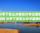 分手了怎么办情侣分手还能挽回吗 分手了该怎么办才能挽回