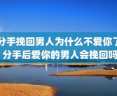 分手挽回男人为什么不爱你了 分手后爱你的男人会挽回吗