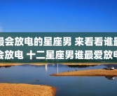 最会放电的星座男 来看看谁最会放电 十二星座男谁最爱放电
