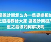 婆媳吵架怎么办一些婆媳相处之道推荐给大家 婆媳吵架很严重之后该如何解决呢
