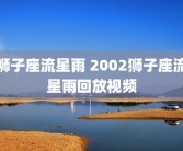 狮子座流星雨 2002狮子座流星雨回放视频