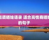 低调晒娃语录 适合高情商晒娃的句子 